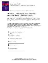 A Feminist Political Economic Analysis of COVID-19
