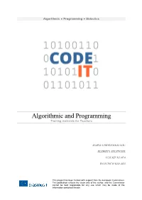 Algorithmic and Programming Training Materials for Teachers