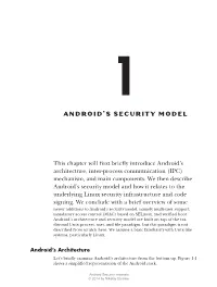 Android's Security Model