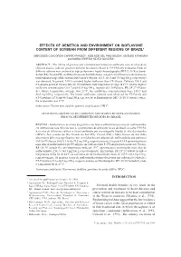 Effects of Genetics and Environment on Isoflavone Content of Soybean from Different Regions of Brazil1