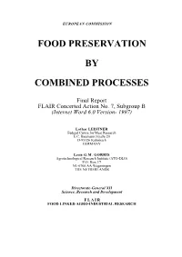 Food Preservation by Combined Processes