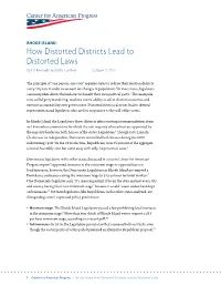 How Distorted Districts Lead to Distorted Laws by Liz Kennedy and Billy Corriher October 2, 2017