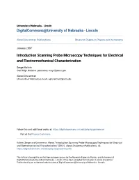 Introduction Scanning Probe Microscopy Techniques for Electrical and Electromechanical Characterization