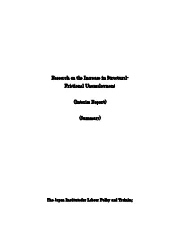 Research on the Increase in Structural- Frictional Unemployment (Interim