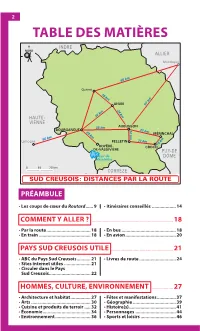 Table Des Matières Indre Nord Allier