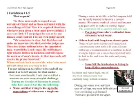 1 Corinthians 4:1-5 “Best Regards” "So Then, Men Ought