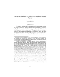 An Identity Theory of the Short- and Long-Term Investor Debate