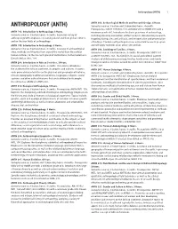 Anthropology (ANTH) 1