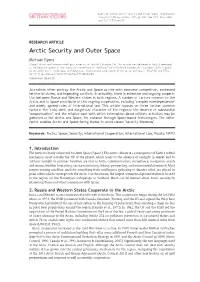 Arctic Security and Outer Space