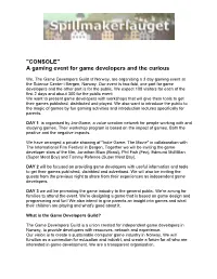 "CONSOLE" a Gaming Event for Game Developers and the Curious