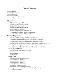 Curriculum Vitae