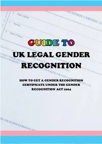 Gender Recognition Guide