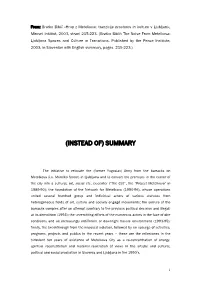 (Instead Of) Summary