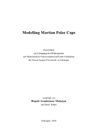 Modelling Martian Polar Caps