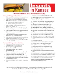 S131A Insects in Kansas 2016 Revised Taxonomy