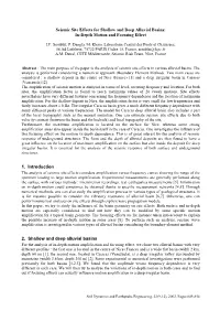 Seismic Site Effects for Shallow and Deep Alluvial Basins: In-Depth Motion and Focusing Effect