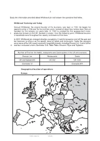 2 Study the Information Provided About Whitbread Plc and Answer