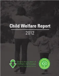 2012 B Child Welfare Report 2012 Table of Contents