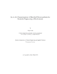 An in Silico Characterization of Microbial Electrosynthesis for Metabolic Engineering of Biochemicals