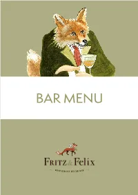 BAR MENU Dear Guests