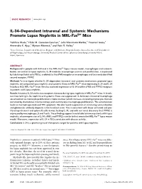 IL-34–Dependent Intrarenal and Systemic Mechanisms Promote Lupus Nephritis in MRL-Faslpr Mice