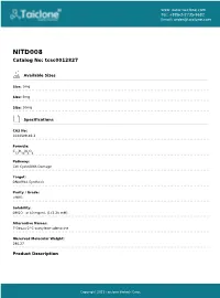 NITD008 Catalog No: Tcsc0012827