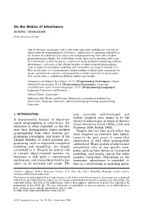On the Notion of Inheritance [Pdf]