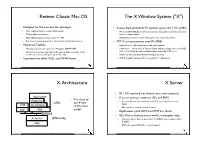Review: Classic Mac OS the X Window System ("X") X