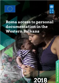 Roma Access to Personal Documentation in the Western Balkans