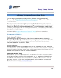 Safety and Emergency Preparedness Guide