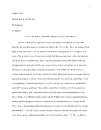 Twentieth-Century Wars and Science Fiction