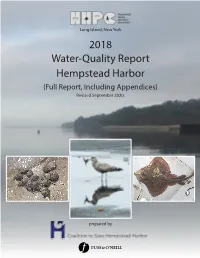 2018 Water-Quality Report Hempstead Harbor (Full Report, Including Appendices) Revised September 2020