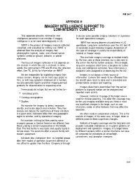 Appendix H—Imagery Intelligence Support to Low-Intensity Conflict