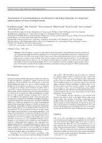 Assessment of Microbranding As an Alternative Marking Technique for Long-Term Identification of New Zealand Lizards