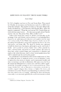 DEPICTIONS of CHASTITY: VIRTUE MADE VISIBLE Susan L'engle In