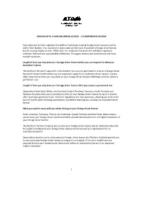 Driving with a Foreign Driver Licence – a Comparative Review