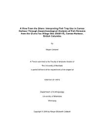 Interpreting Fish Trap Use in Comox Harbour Through