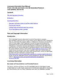 Java SE Licensing Information User Manual