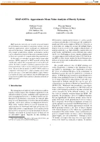 MAP-AMVA: Approximate Mean Value Analysis of Bursty Systems