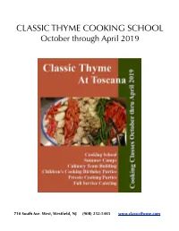 October Through April 2019