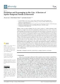 Predation and Scavenging in the City: a Review of Spatio-Temporal Trends in Research