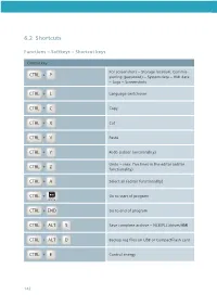 SINUMERIK Operate Shortcuts English