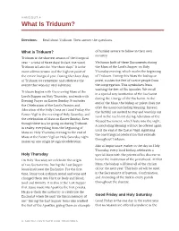 What Is Triduum?