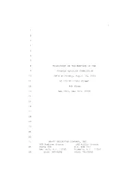 1 1 2 3 4 5 6 7 8 Transcript of the Meeting of the 9 CHARTER REVISION COMMISSION 10 Held