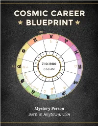 Cosmic Career Blueprint