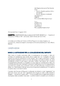 Osservazioni Cdp Pozzuolo