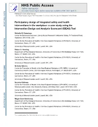 Participatory Design of Integrated Safety and Health Interventions in the Workplace: a Case Study Using the Intervention Design and Analysis Scorecard (IDEAS) Tool