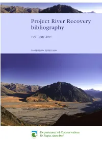 Project River Recovery Bibliography
