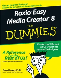 Roxio Easy Media Creator 8 for Dummies.Pdf