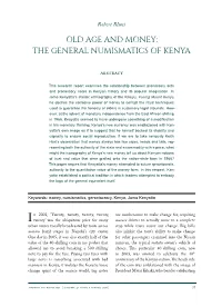 The General Numismatics of Kenya